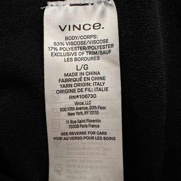 Vince Knit Polo Top Lg Perfect Condition Viscose - Picture 3 of 3